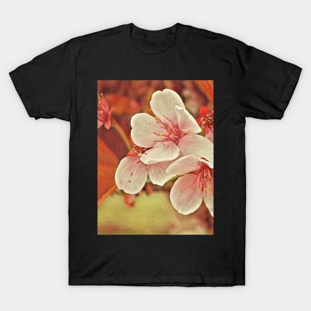 Dreaming Blossom Trio T-Shirt by Viking Visual - Lori Svensen